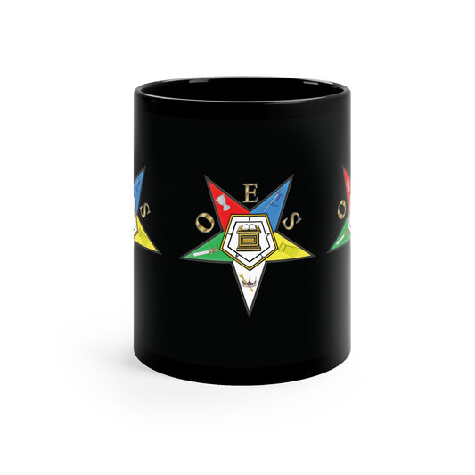 Order Of The Eastern Stars, OES 11oz Black Mug Special Price! Limited Time