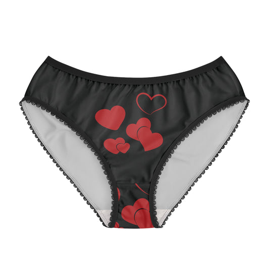 Valentines , Hearts Women's Briefs All Over Print