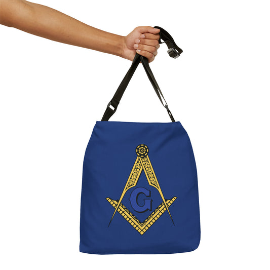 Masonic / Mason Emblem Two Side Print Adjustable Tote Bag - 16" and 18"