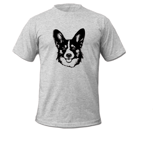 Corgi Dog Printed-  Adult Man Or Woman Short Sleeve T-shirt