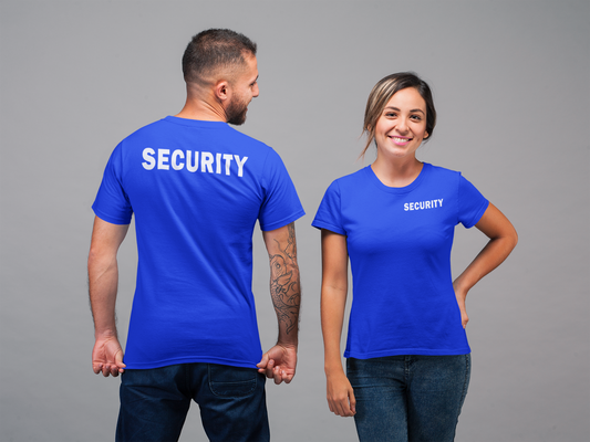 SECURITY ' Unisex Short Sleeve T-Shirt With Front and Back Print