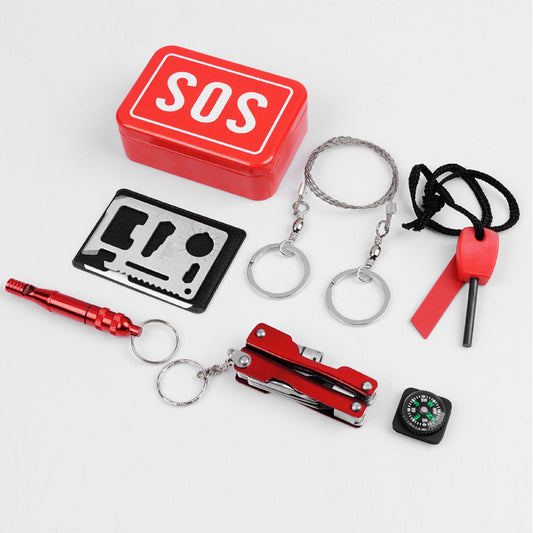 Camping Multi-function Tool Equipment Set Emergency Supplies- Pocket Size