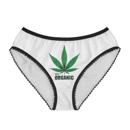 Funny " It's Organic' Weed Printed Adult Woman Panties