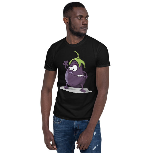 Egg Plant Front And Back Printed- Adult Man or Woman Short-Sleeve Unisex T-Shirt